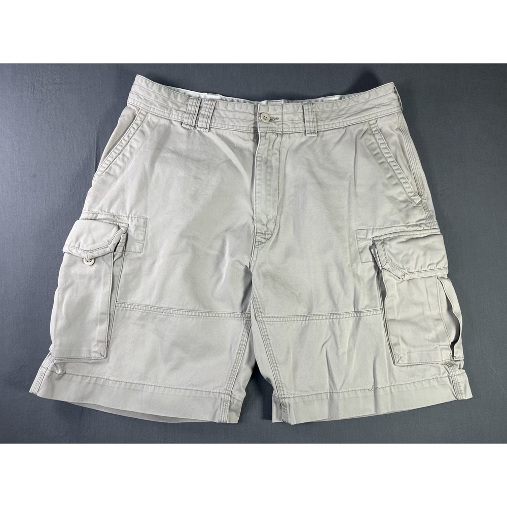 Polo Ralph Lauren Mens Size 38 Tan Beige Cotton Twill Cargo Shorts Utility